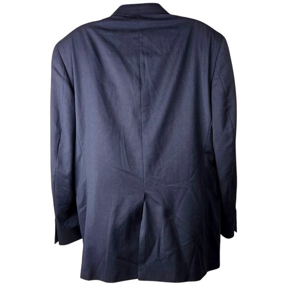 Austin Reed Navy Pinstripe 3 Button Vintage Career Business Blazer Jacket 42R - Picture 5 of 11
